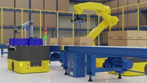 Factory 4.0 Concept: Collaboration Of Industrial Robots And Agv In